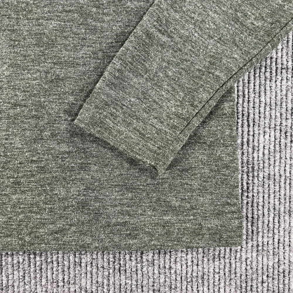 Banana Republic Mens Sweatshirt Medium Green Long Sleeve 1/4 Zip Mock Neck